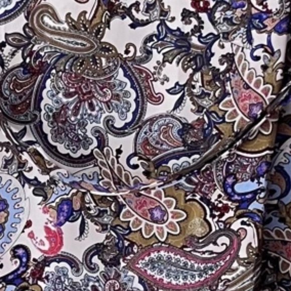 NEW! Zara Satin Kimono Style Paisley Pattern Tunic Mini Dress, Belted Oversized - Picture 11 of 15